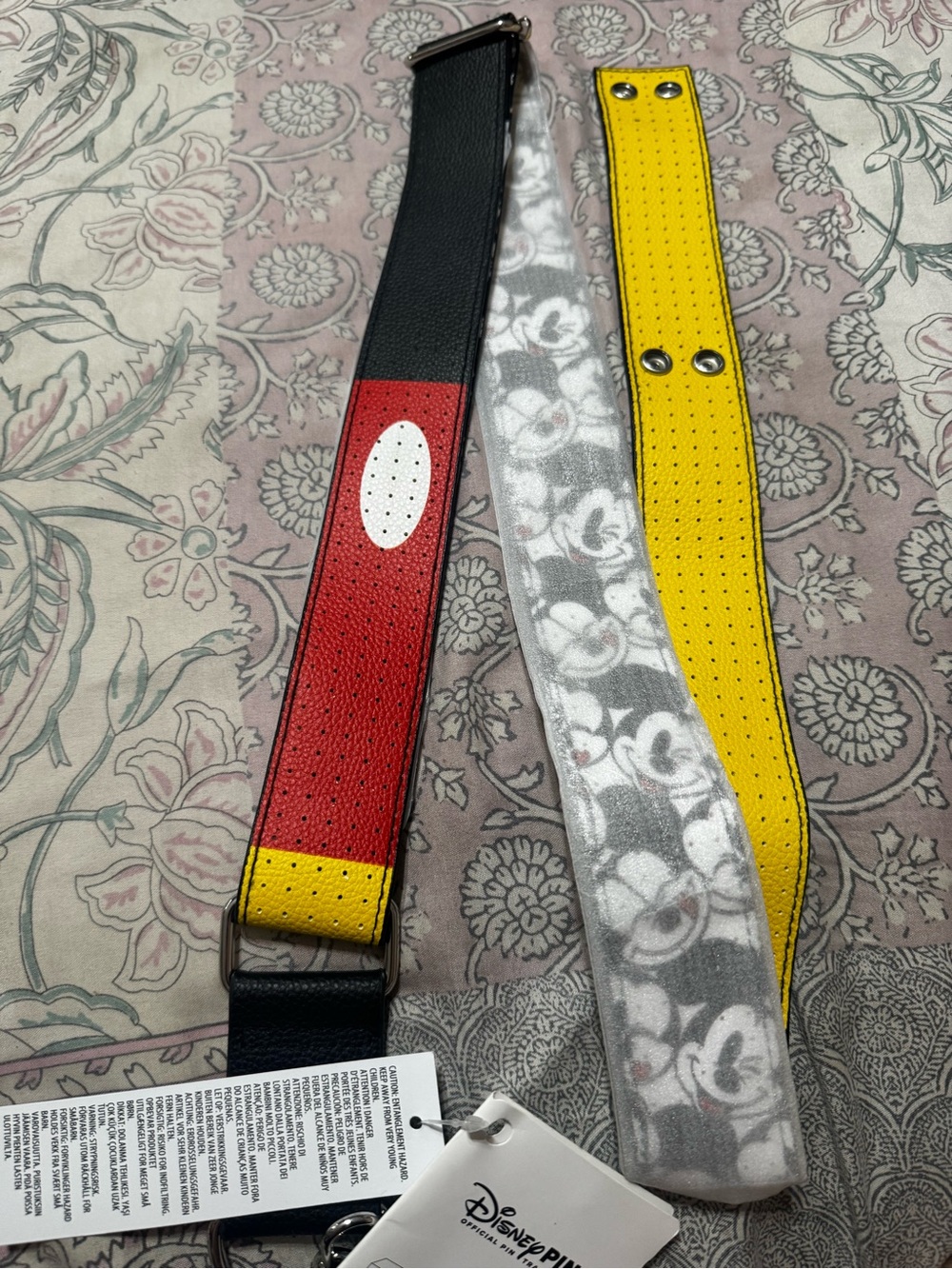 Disney Parks Mickey Mouse Convertible Bag Strap Disney Pins Gear | NWT